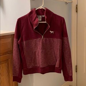 Quarter zip pullover.